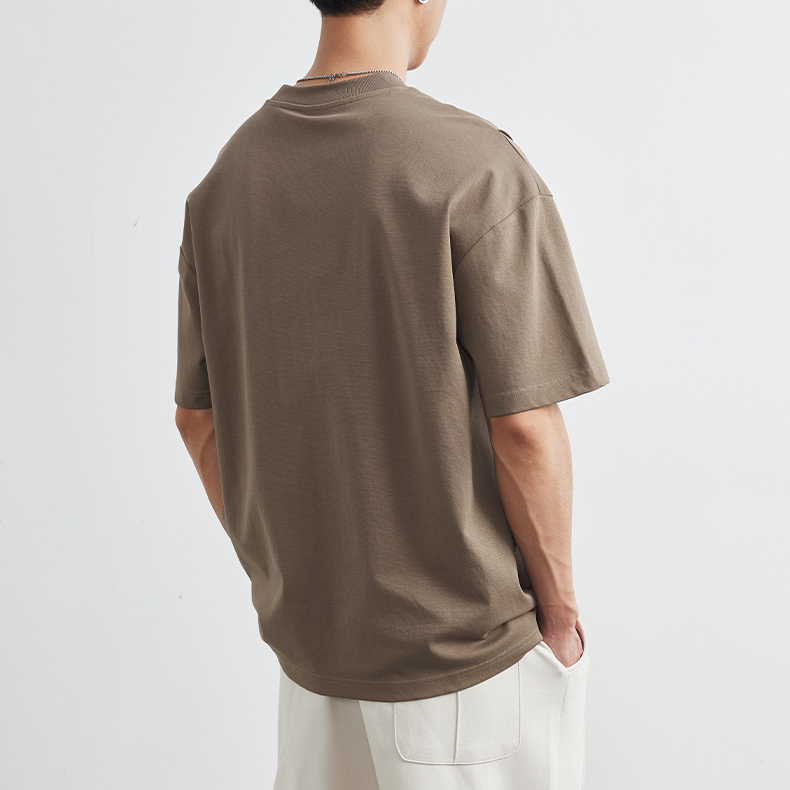 重磅美式短袖T恤男夏季2025新款寬鬆男士體恤涼感薄款上衣潮