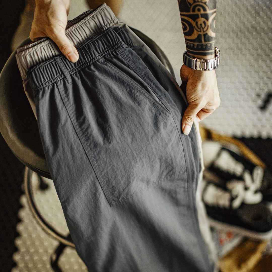 美式休閒防潑水Easypants薄款通勤束腳褲日系長褲子男秋