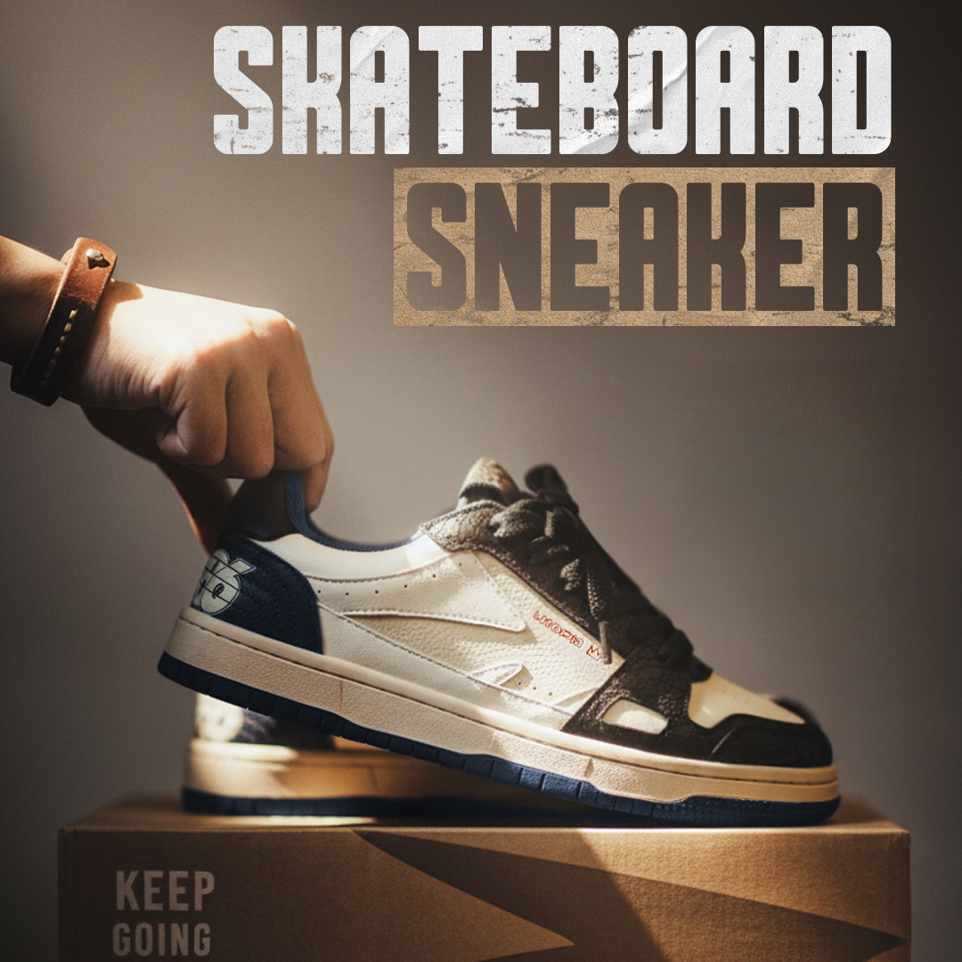 86滑板鞋男款2025新款復古低幫潮流百搭休閒鞋高街運動潮鞋子