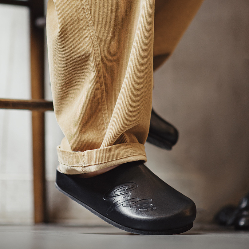 夏季新款男士穆勒鞋極簡包頭半拖老錢風一腳蹬休閒軟木底拖鞋