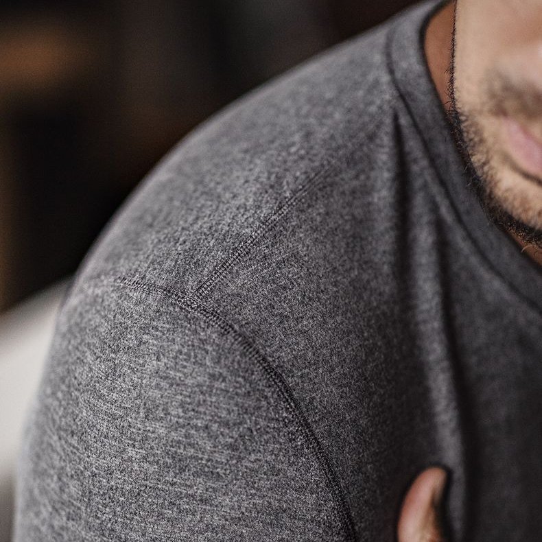 “燃元素”保暖內衣套裝花紗雙面磨絨打底衫秋衣褲男冬