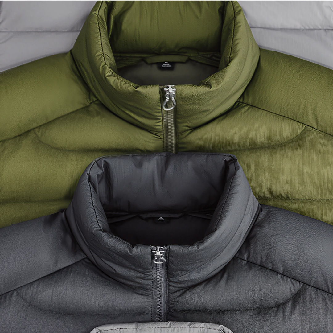 美式超輕薄排骨白鴨絨羽絨服夾克外套內搭短款內膽男秋冬