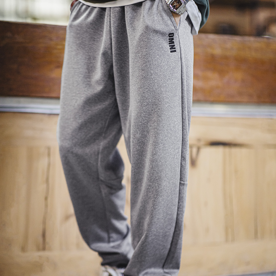 美式休閒Easypants灰色衛褲空氣層直筒束腳運動褲子男秋