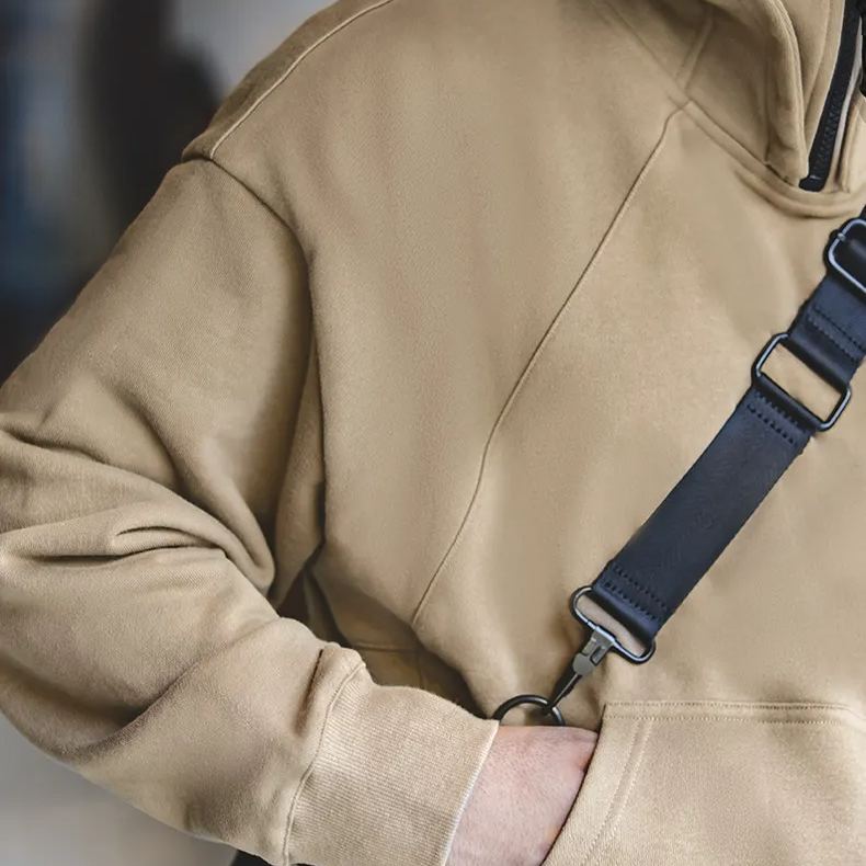 美式高領拉鏈衛衣面罩連帽衫vibe風高街機能外套