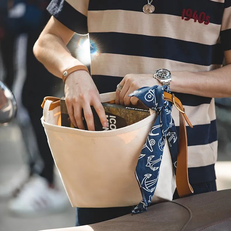 美式子母做舊印花工具包簡約斜挎包