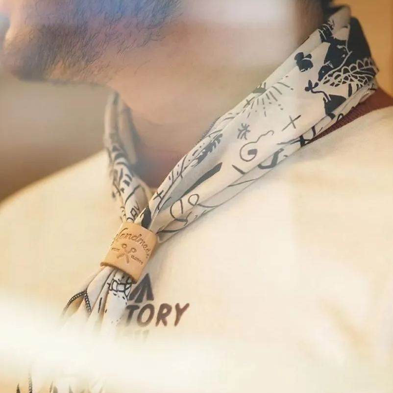 復古方巾飾品阿美咔叽文藝腰果領巾街頭頭巾