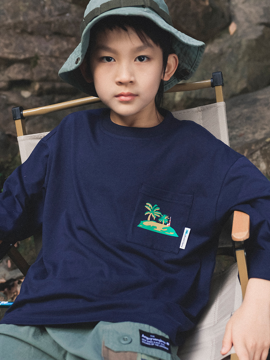 男童春季圓領純棉休閑長袖T恤打底衫