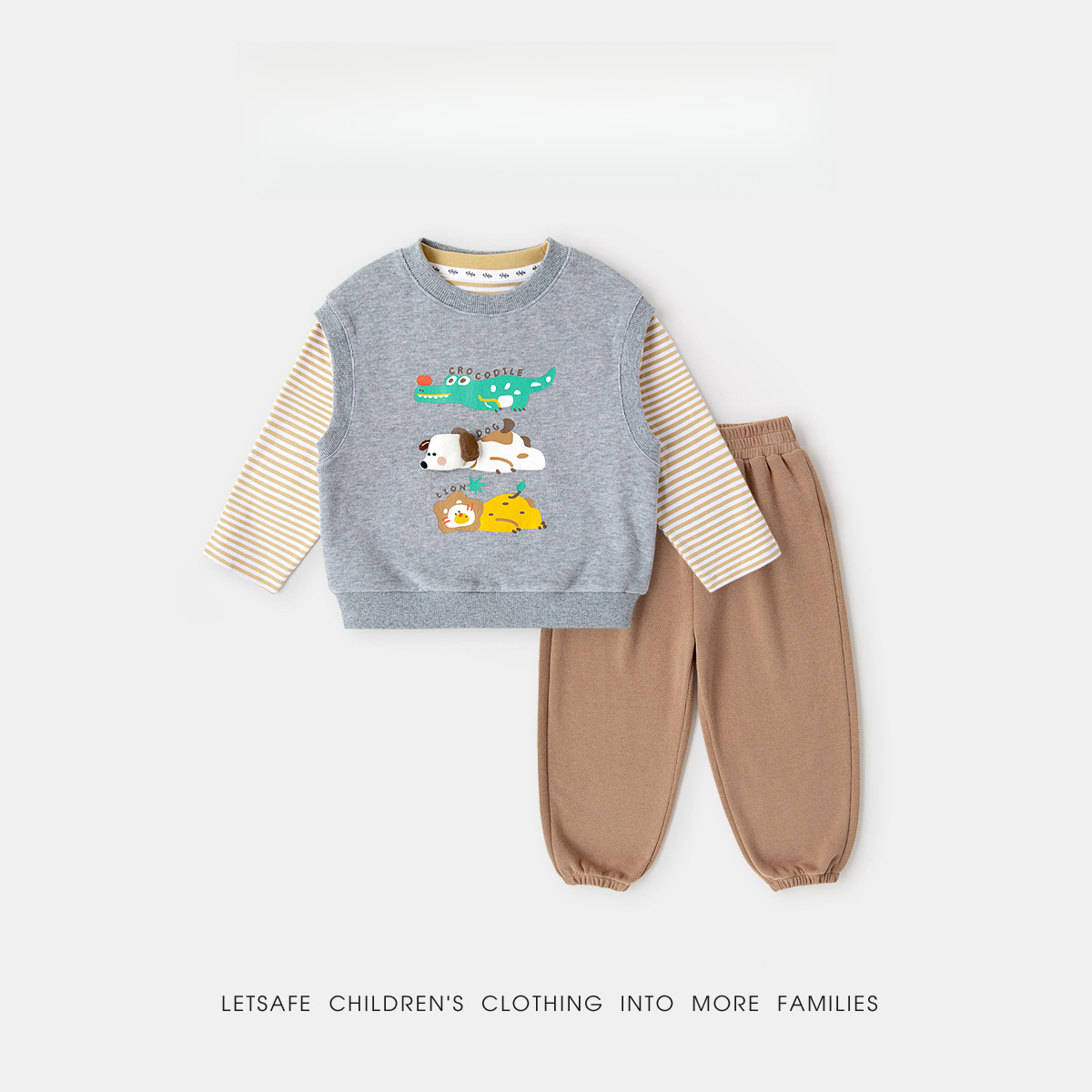 兒童卡通春季三件套