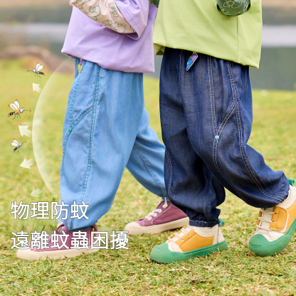 兒童天絲軟牛仔防蚊褲
