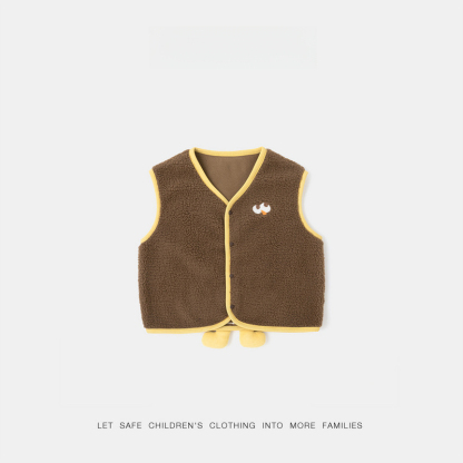 兒童萌趣小絨馬甲