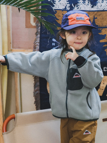 秋冬兒童搖粒絨外套立領上衣