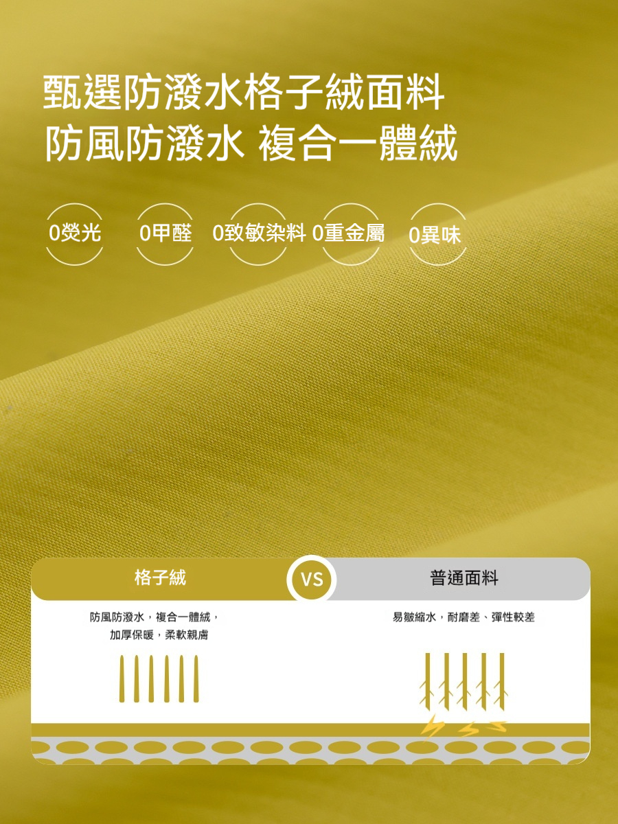 男童抗風一體絨保暖衝鋒衣