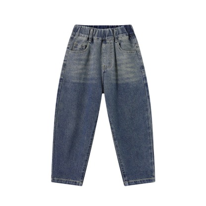 春秋款男童直筒牛仔褲