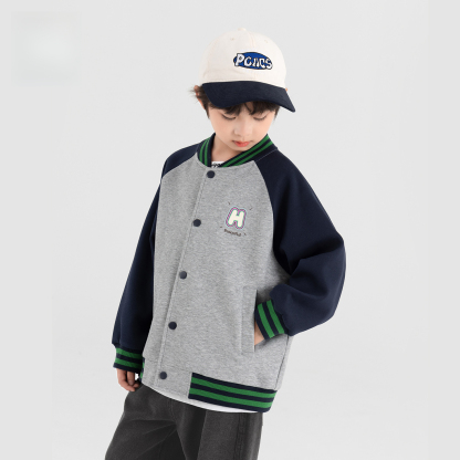 春秋男童休閒棒球服