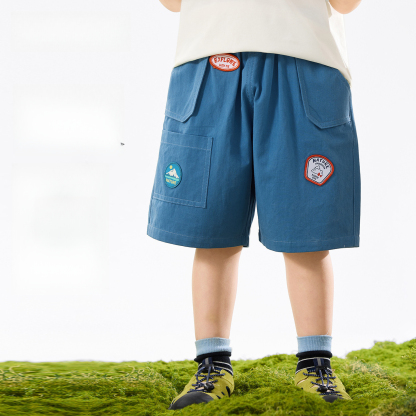 【100%纯棉】兒童戶外工裝短褲