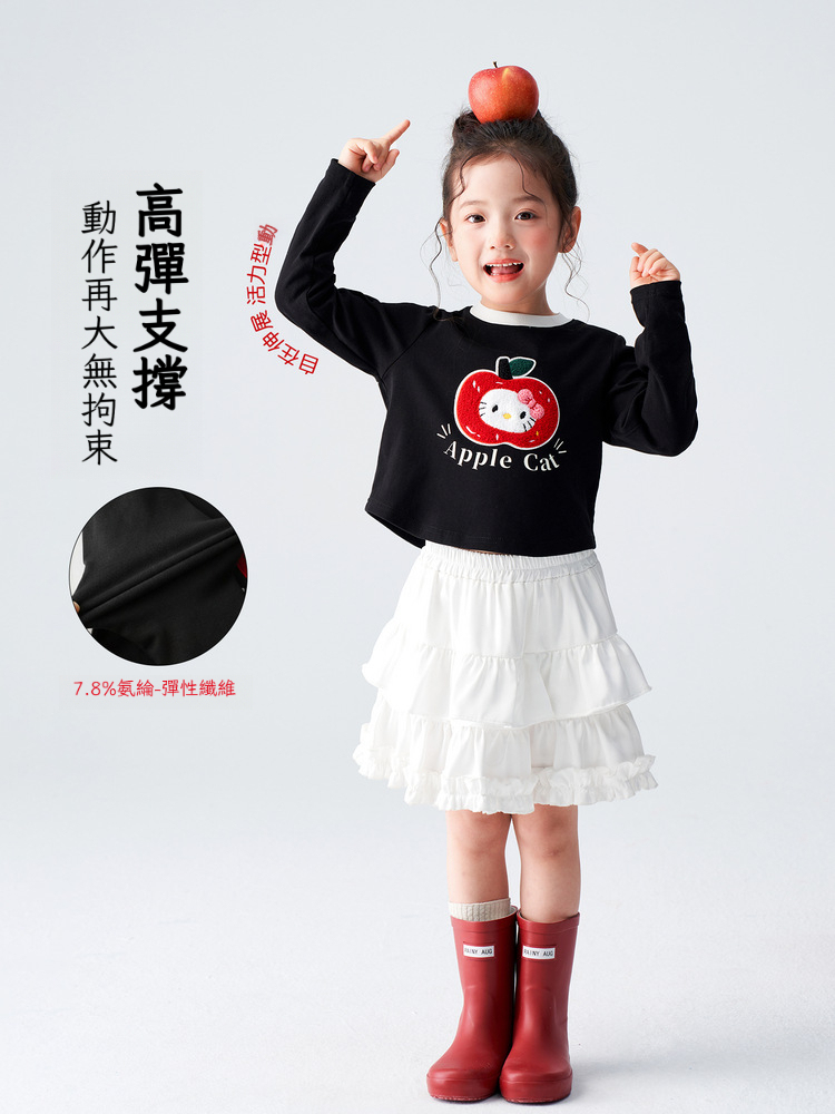 春季女童加厚長袖T恤