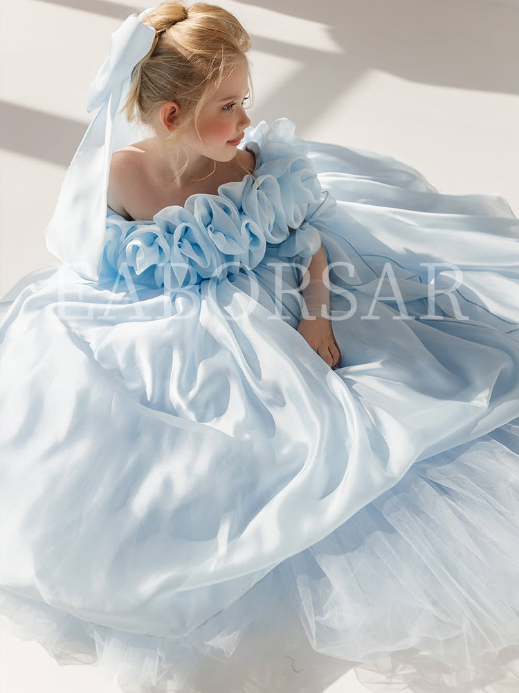 藍色花朵公主裙