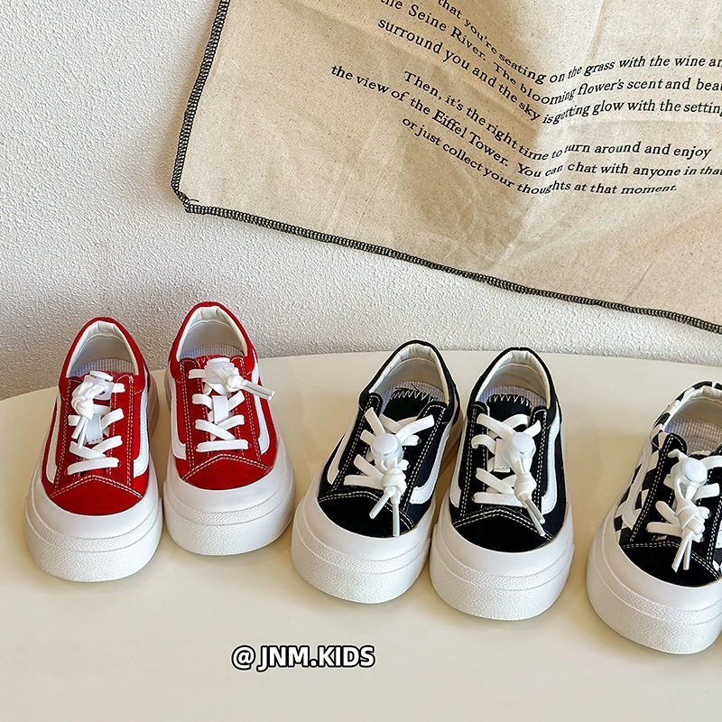 兒童韓版厚底低幫板鞋帆布鞋