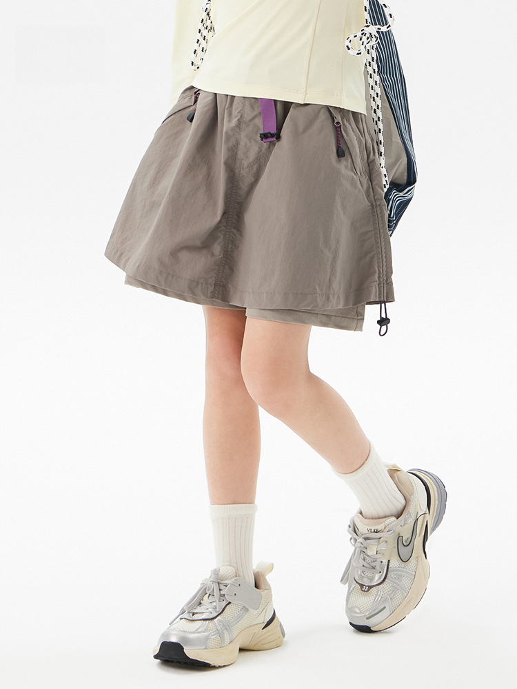 女童假兩件韓版薄款裙子