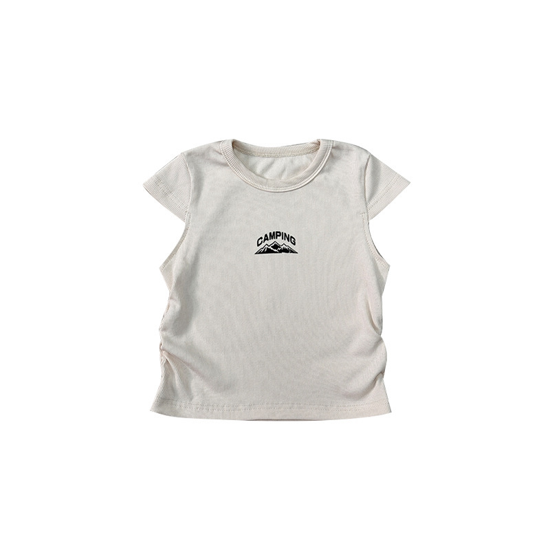 女童山系戶外風百搭短袖T恤