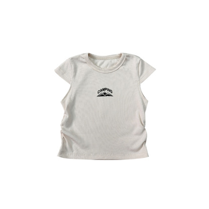 女童山系戶外風百搭短袖T恤