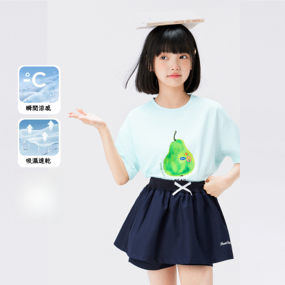 女童速乾水果涼感T