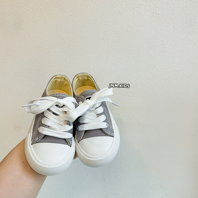 韓版糖果色兒童春秋帆布鞋