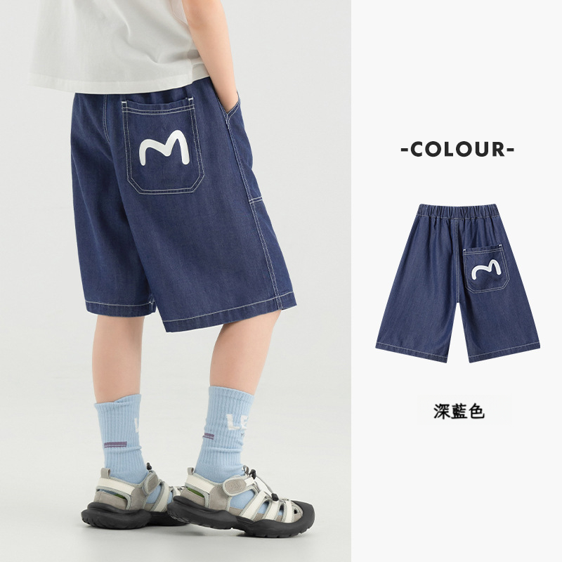 男童夏季萊賽爾防牛仔短褲