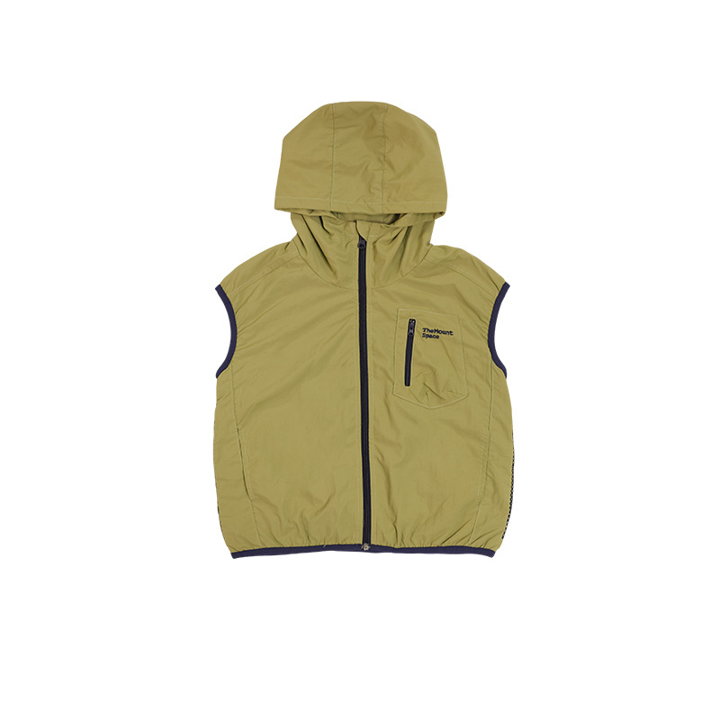 兒童秋季個性網布連帽速乾馬甲