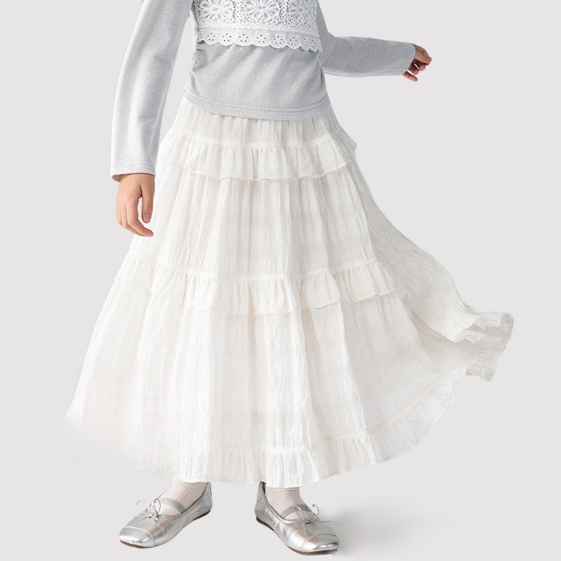 春季女童假兩件長袖T恤裙子