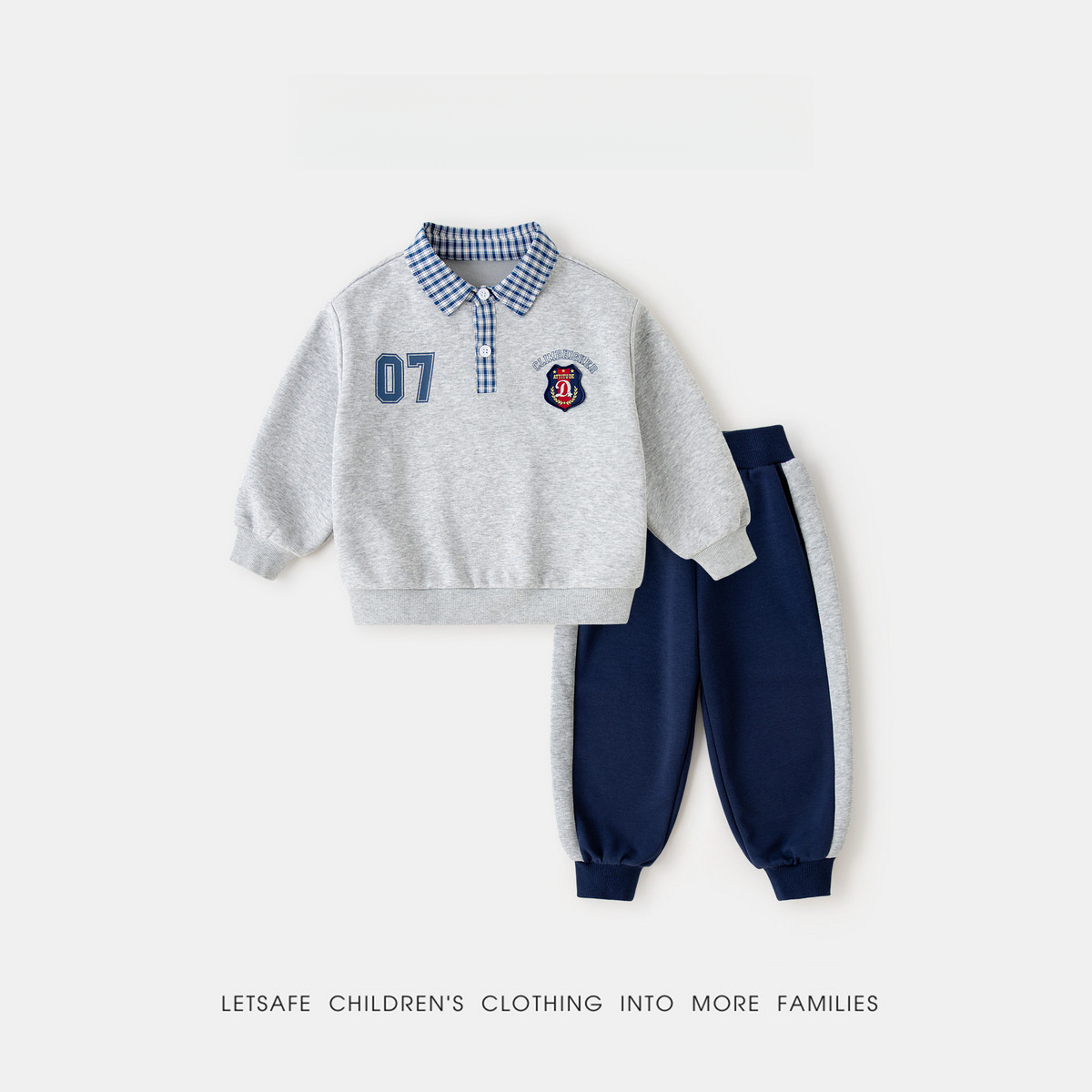 男童學院風衛衣褲子兩件套