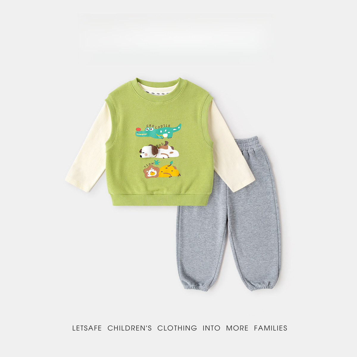 兒童卡通春季三件套