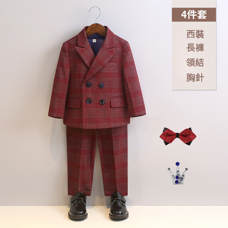 男童春秋英倫西裝套裝