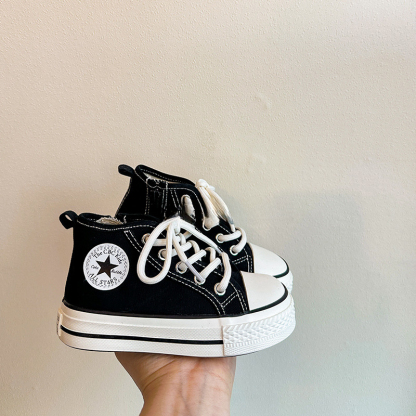 兒童高幫帆布鞋