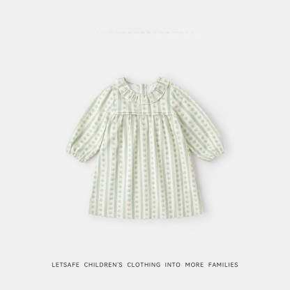 春季女童清新碎花連衣裙