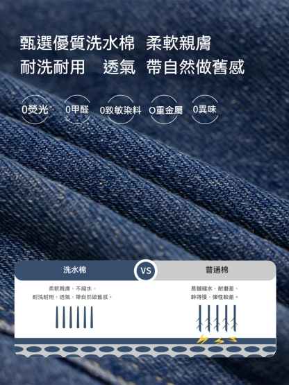 兒童春季復古印花直筒寬鬆休閑牛仔褲
