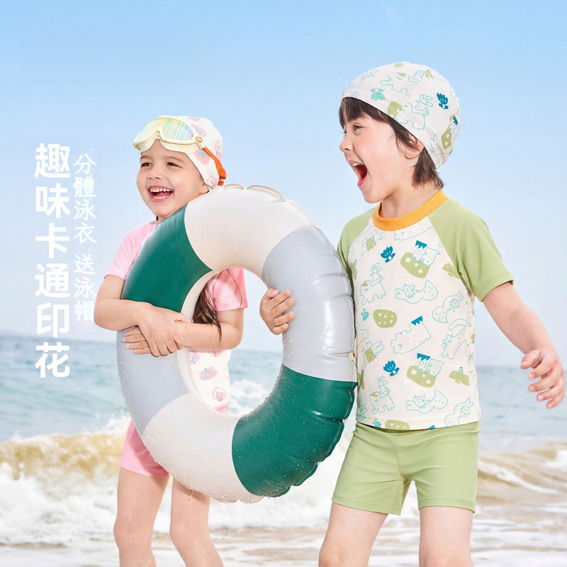 兒童分體泳衣泳褲套裝