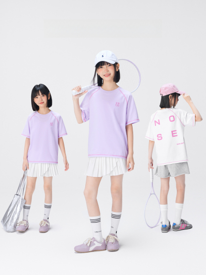 女童夏季字母運動小冰皮T