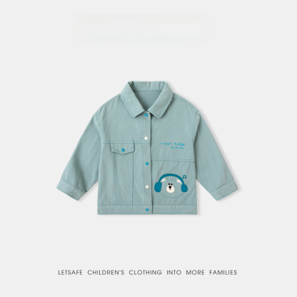 春季兒童純棉卡通印花外套