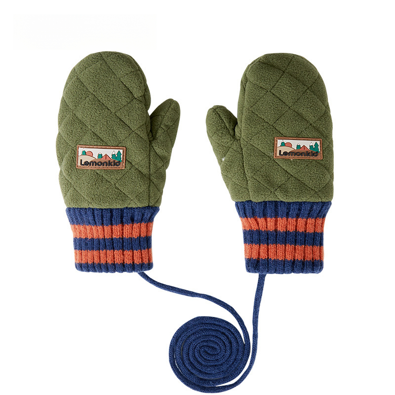 兒童冬帽圍手套一體