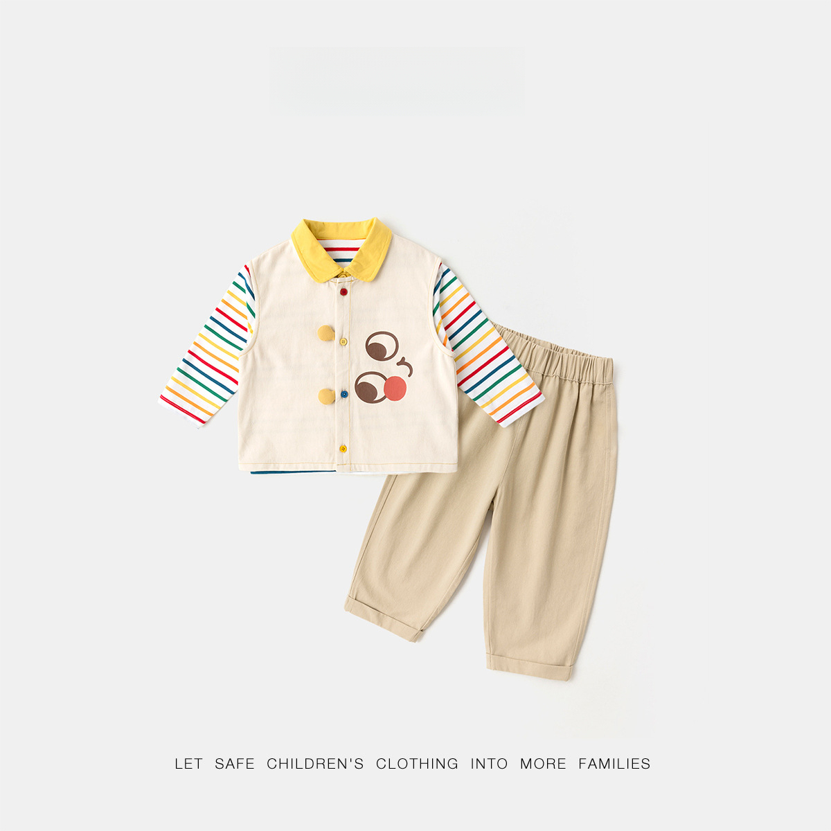 兒童長頸鹿秋季卡通套裝