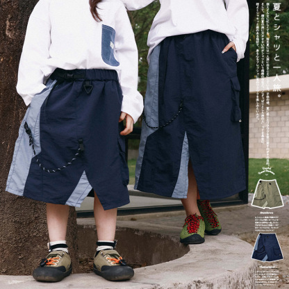 兒童輕薄運動工裝短裙親子裝
