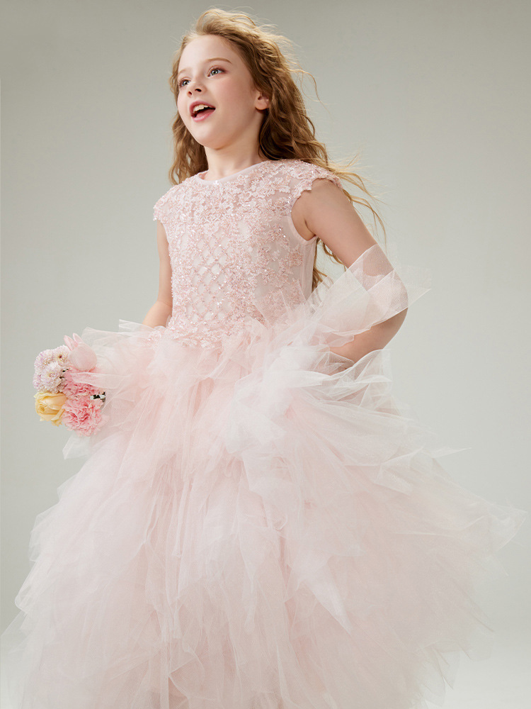 女童粉色蓬蓬裙公主裙