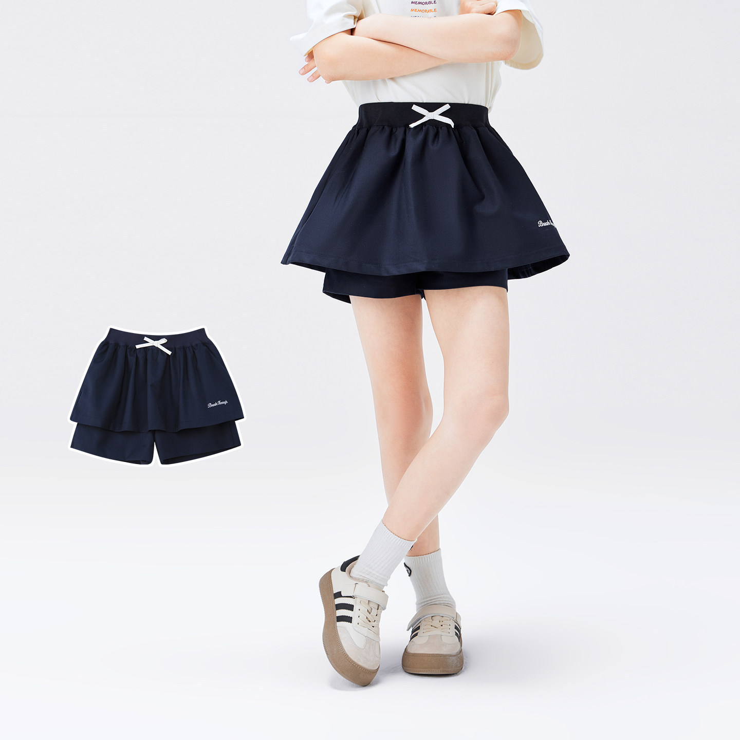 女童夏季假兩件花苞裙