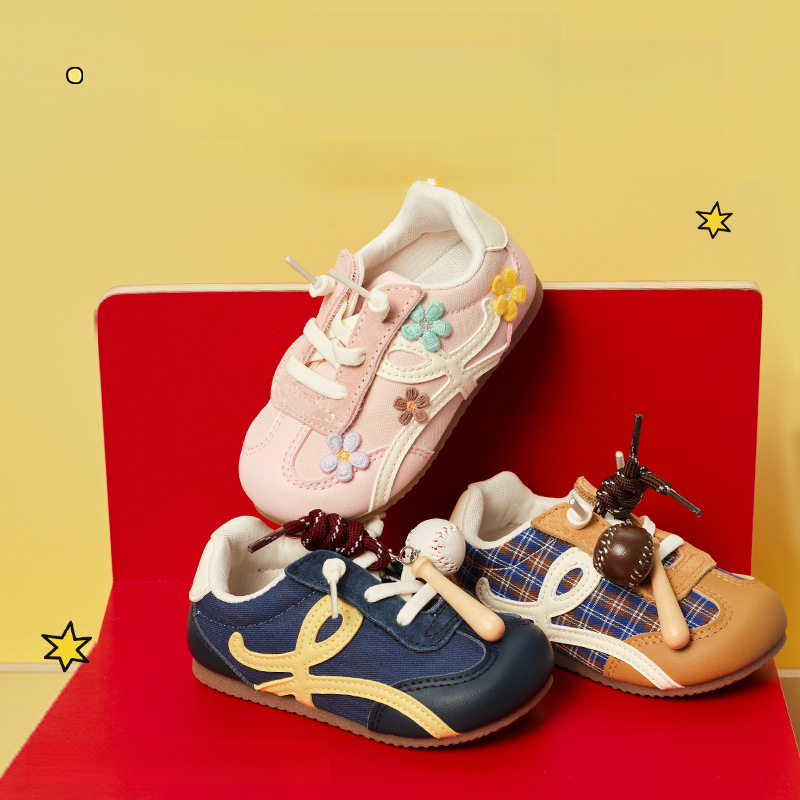 兒童春季萌趣軟底防滑耐磨運動鞋