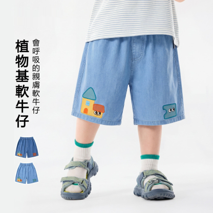 兒童夏季卡通牛仔短褲