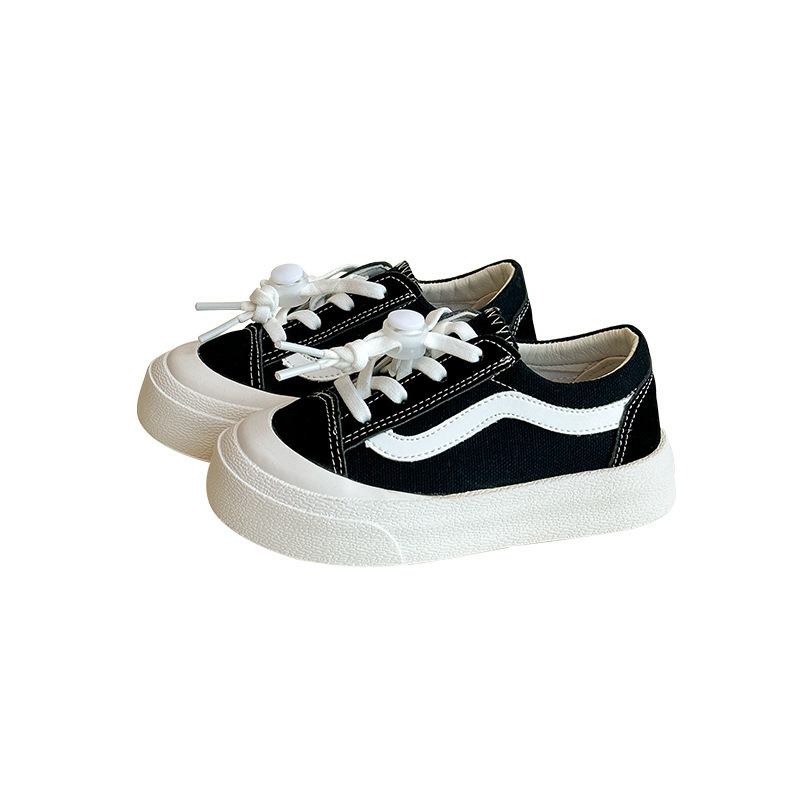 兒童韓版厚底低幫板鞋帆布鞋