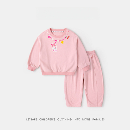 春季女童甜美運動套裝