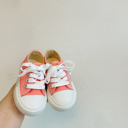 韓版糖果色兒童春秋帆布鞋