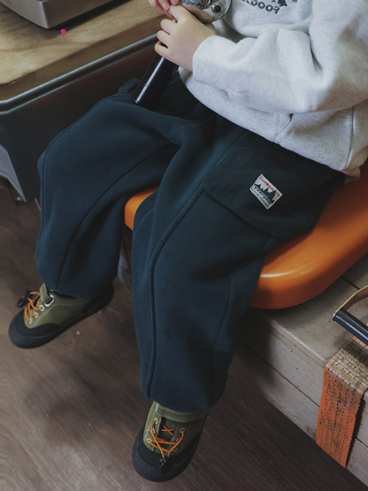 冬季兒童加絨加厚衛褲